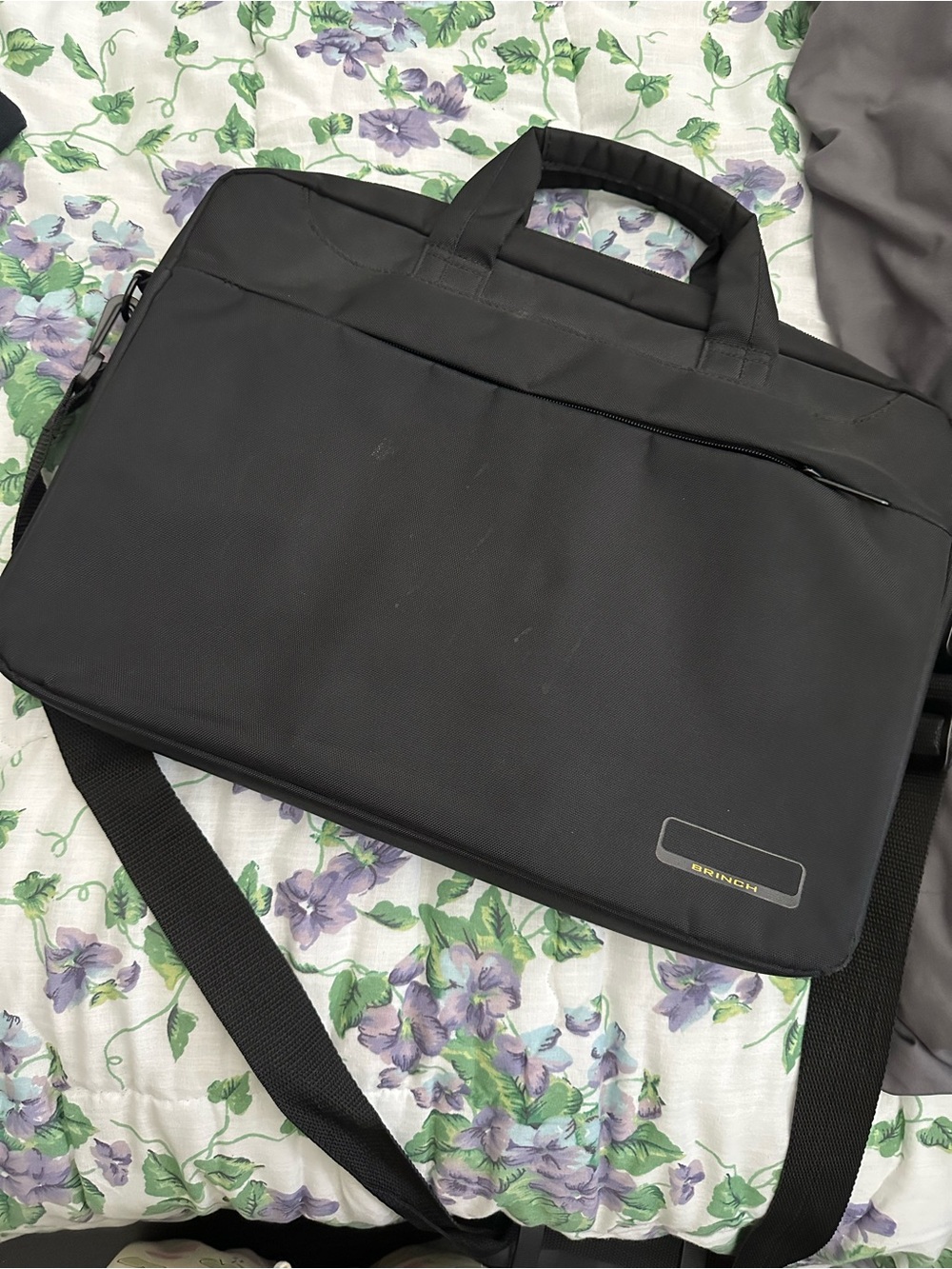 Black Laptop Briefcase with Shoulder Strap